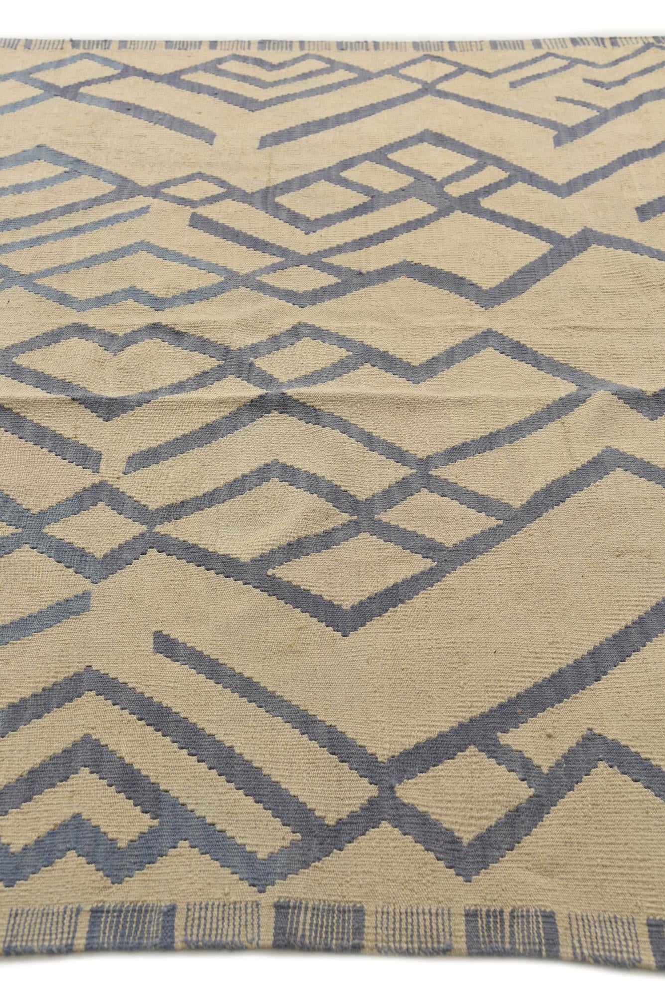 6' x 8' Hand Woven Kilim Modern Wool Rug