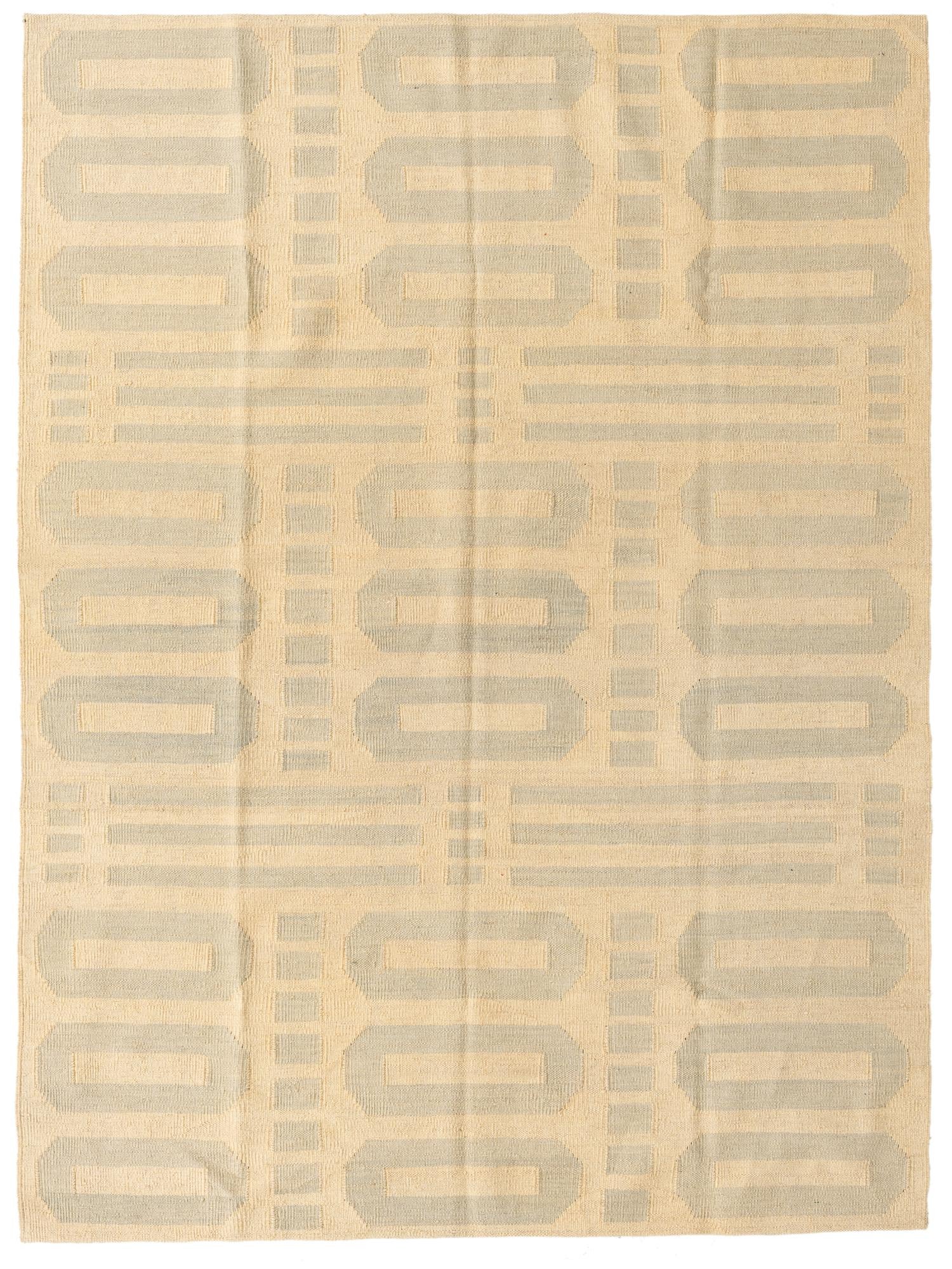 4' 10 x 6' 7 Hand Woven Kilim Modern Wool Rug