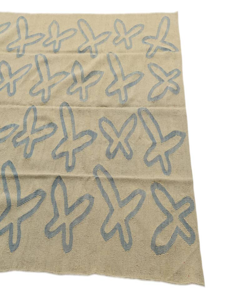 Detail image of 5' 8 x 7' 10 Hand Woven Kilim Modern Wool Rug