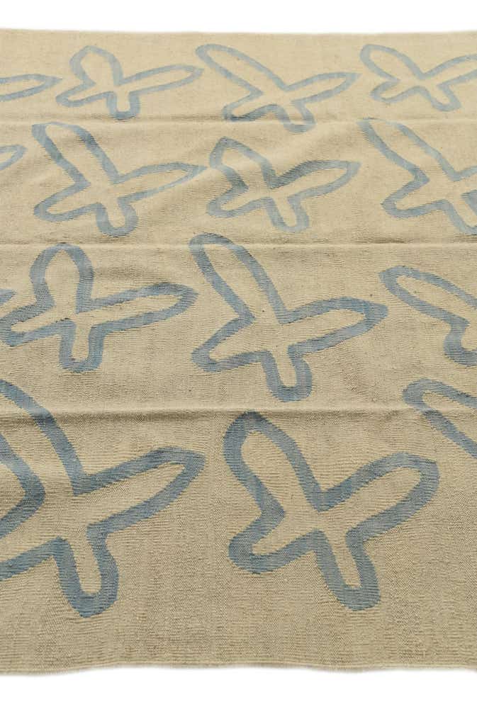 5' 8 x 7' 10 Hand Woven Kilim Modern Wool Rug