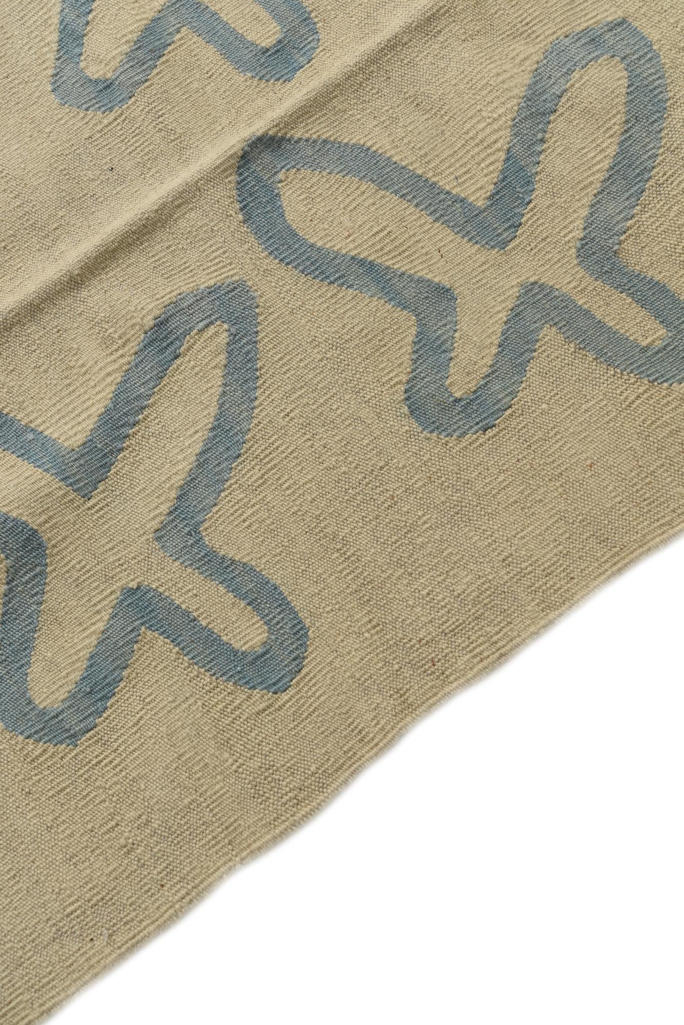 5' 8 x 7' 10 Hand Woven Kilim Modern Wool Rug