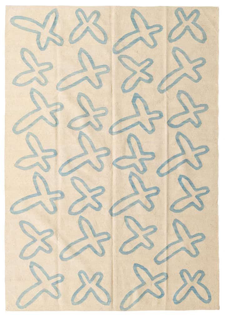 5' 8 x 7' 10 Hand Woven Kilim Modern Wool Rug