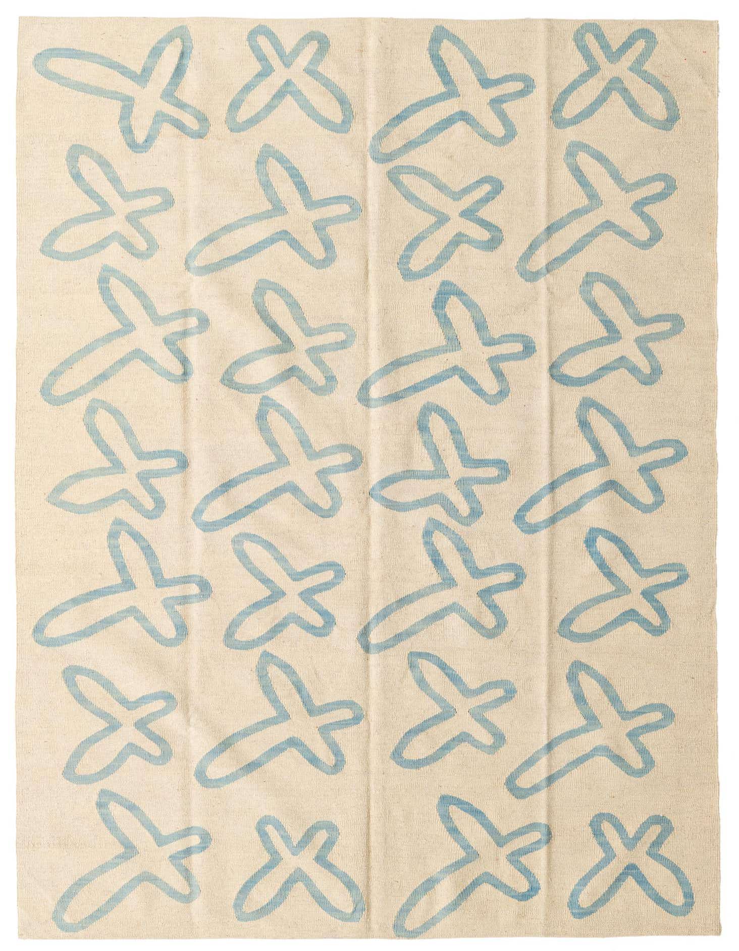 5' 8 x 7' 10 Hand Woven Kilim Modern Wool Rug