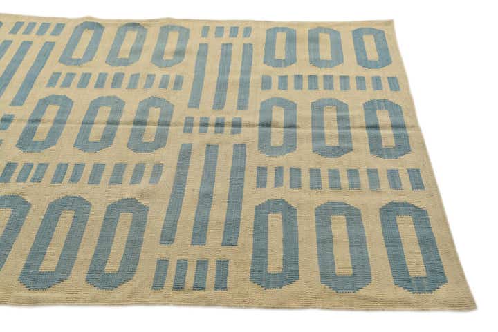 4' 9 x 6' 7 Hand Woven Kilim Modern Wool Rug