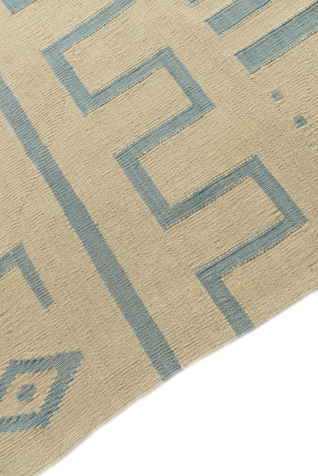 5' 2 x 6' 5 Hand Woven Kilim Modern Wool Rug