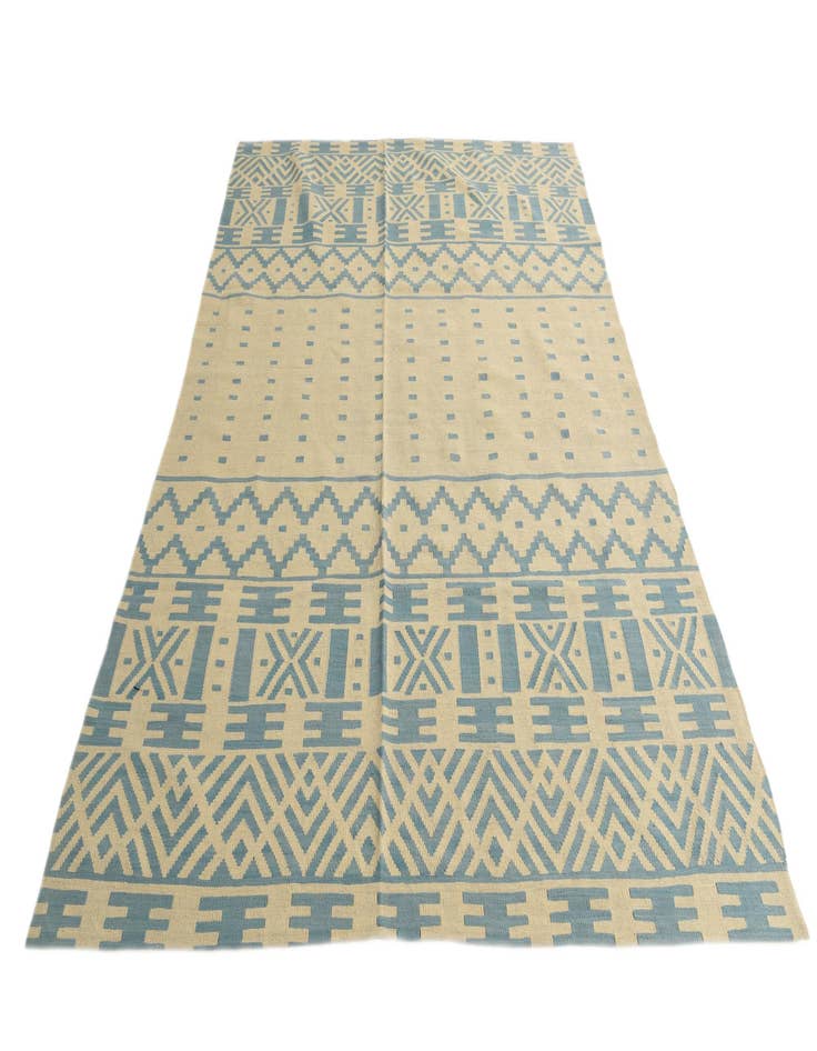 Detail image of 6' 5 x 9' 5  Hand Woven Kilim Modern Wool Rug