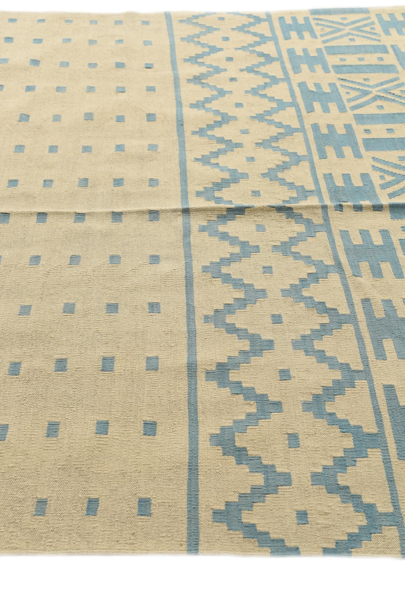 6' 5 x 9' 5 Hand Woven Kilim Modern Wool Rug