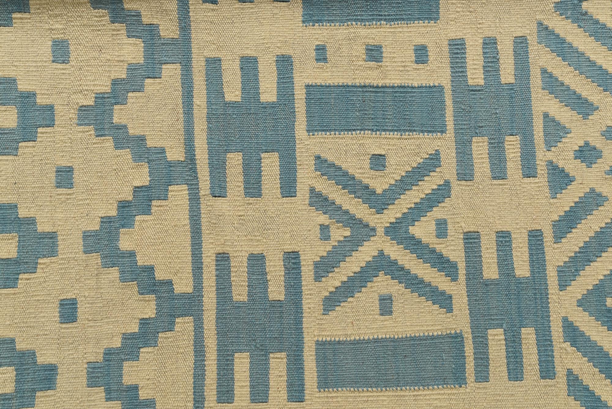 6' 5 x 9' 5 Hand Woven Kilim Modern Wool Rug