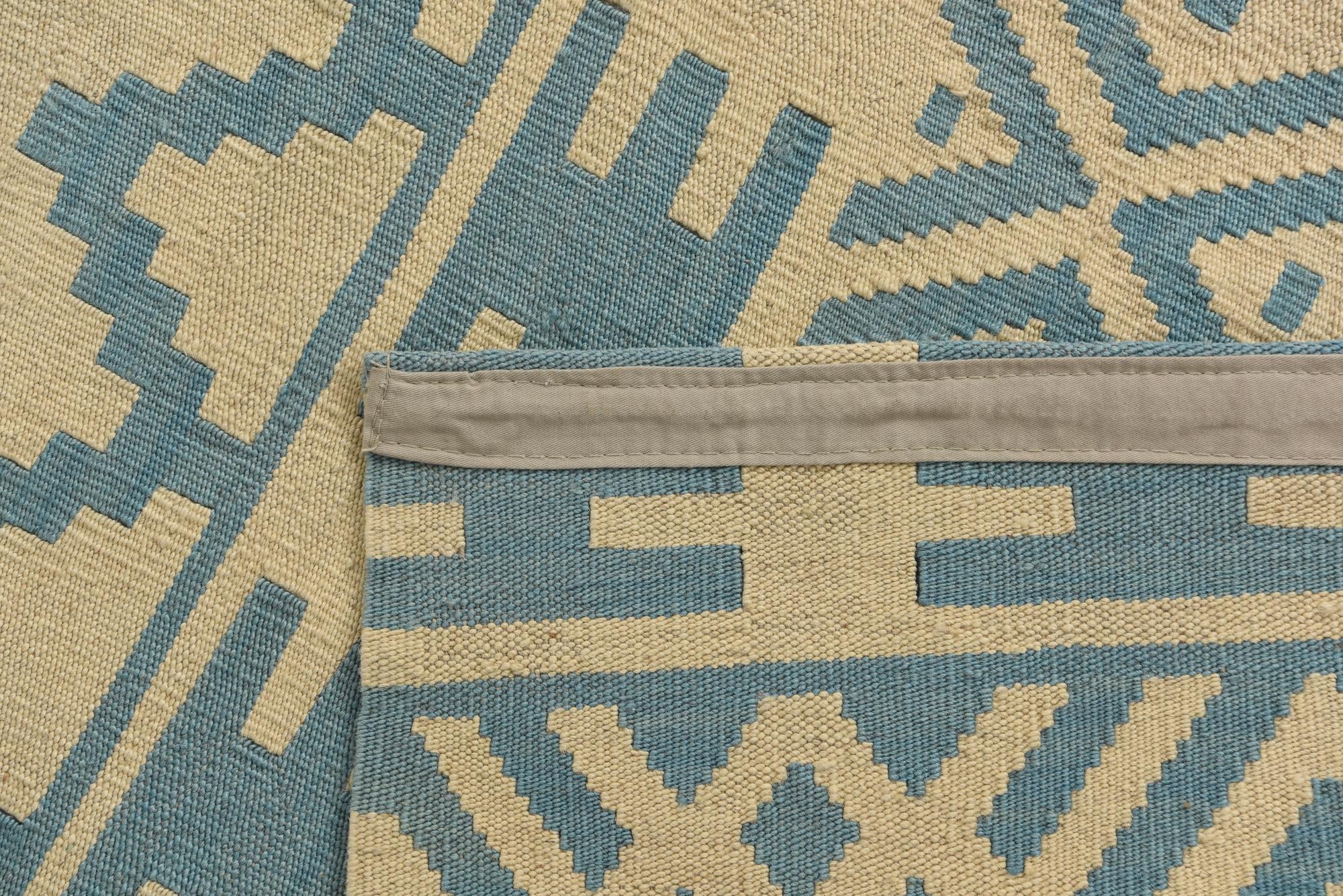 6' 5 x 9' 5 Hand Woven Kilim Modern Wool Rug
