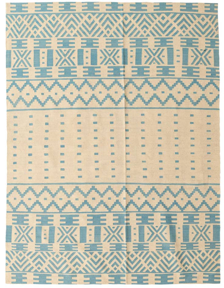 Detail image of 6' 5 x 9' 5 Hand Woven Kilim Modern Wool Rug