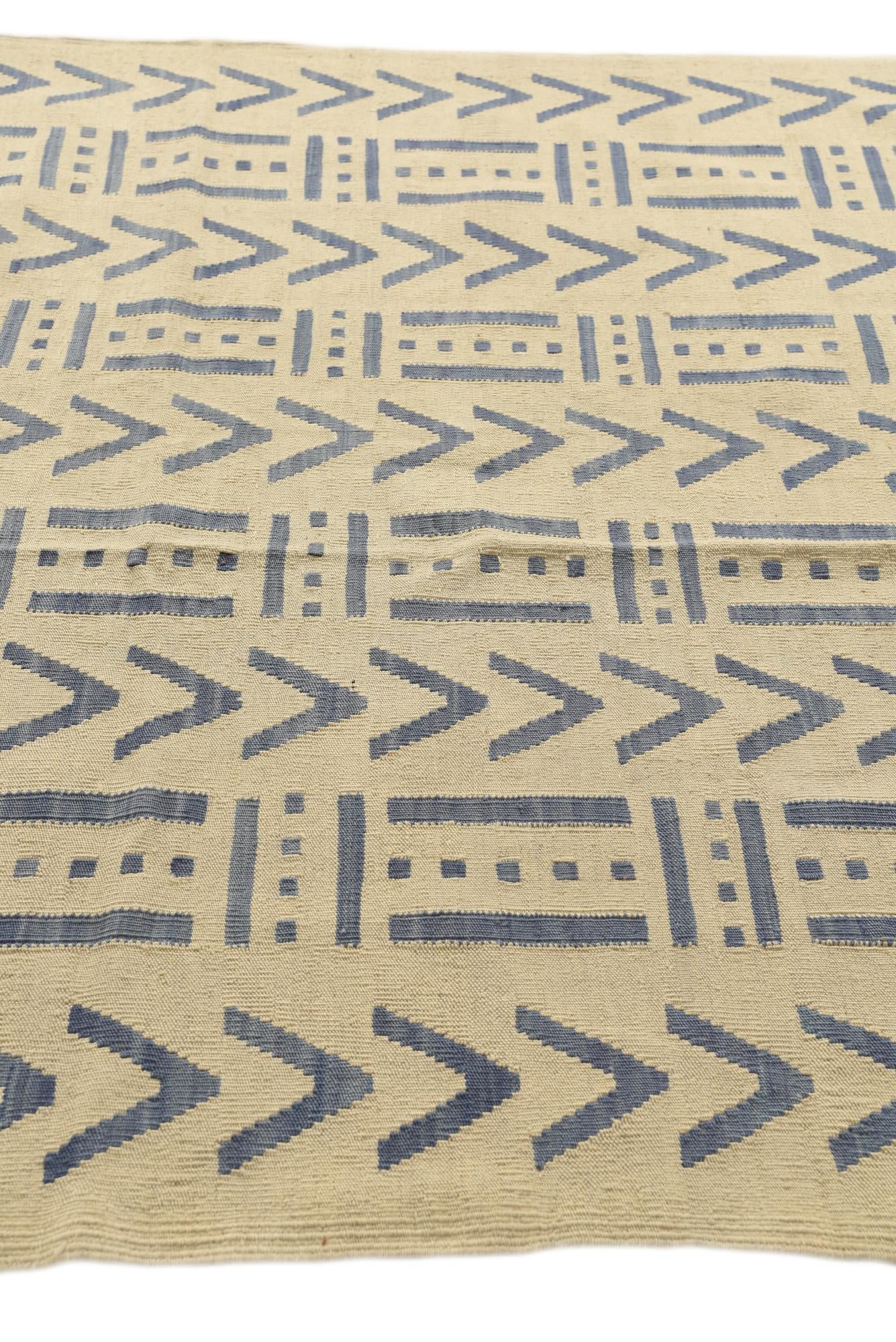 6' 2 x 7' 8 Hand Woven Kilim Modern Wool Rug