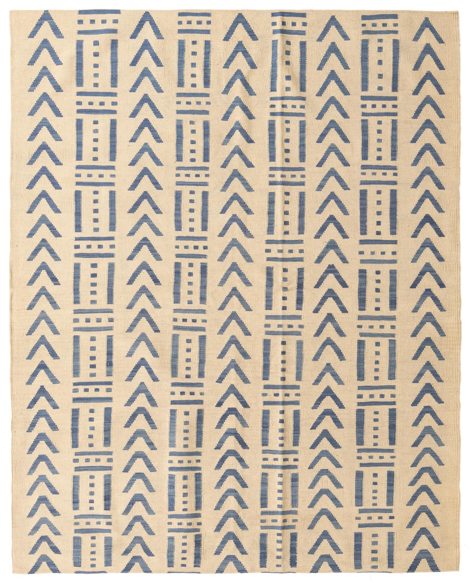 6' 2 x 7' 8 Hand Woven Kilim Modern Wool Rug