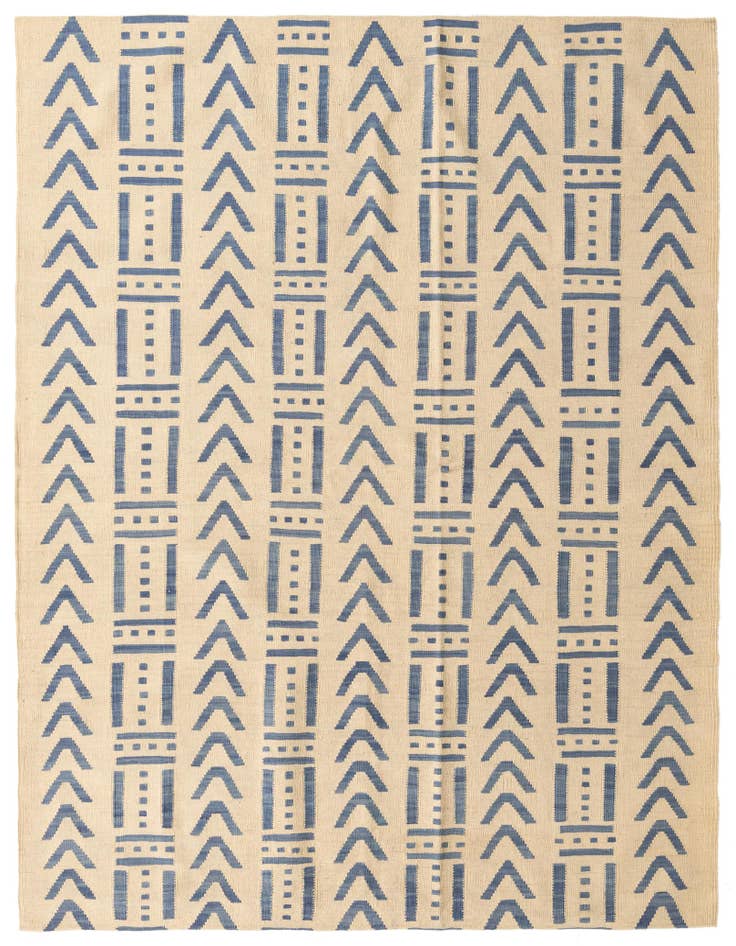 Detail image of 6' 2 x 7' 8 Hand Woven Kilim Modern Wool Rug