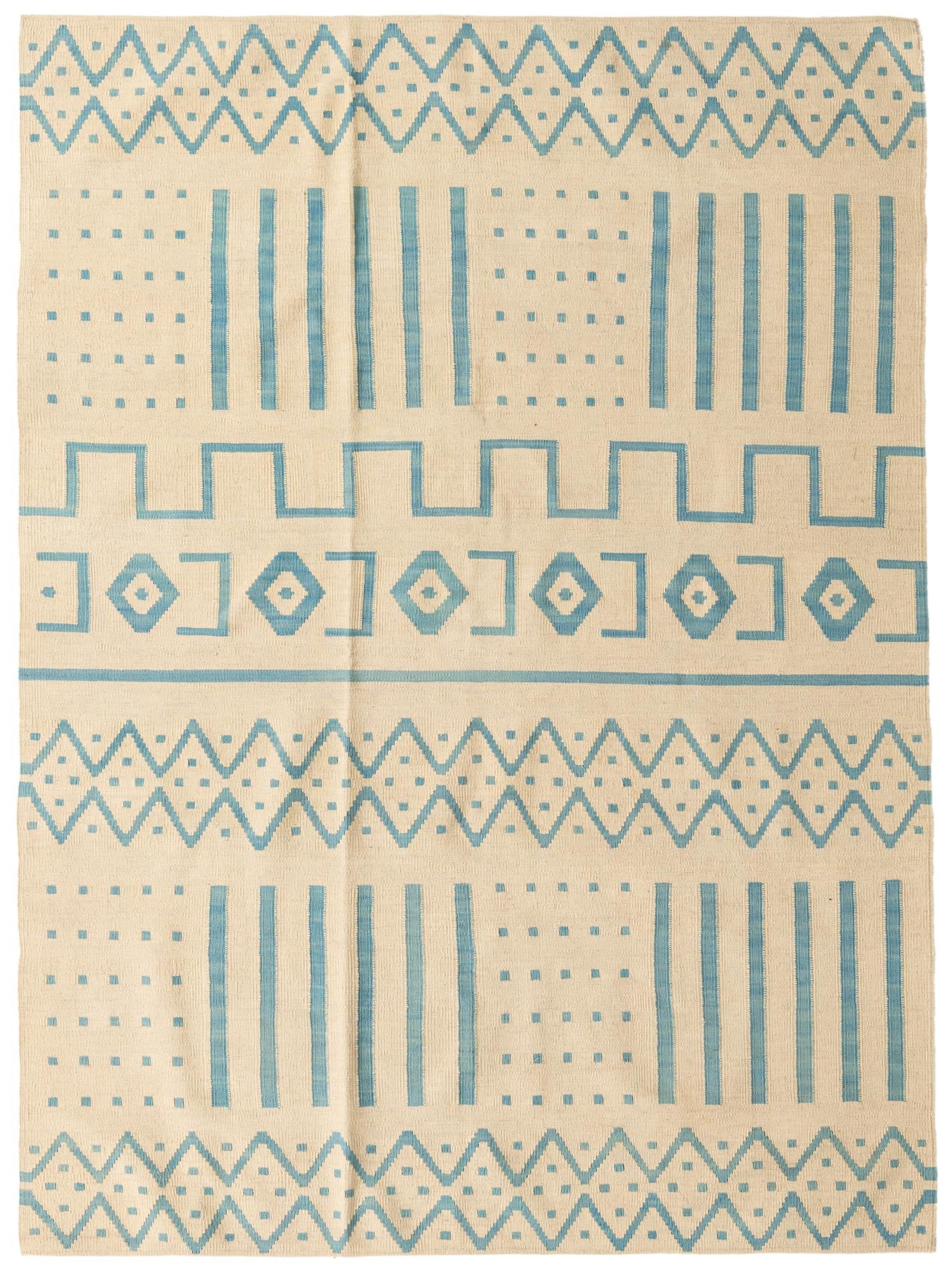 5' 9 x 7' 10 Hand Woven Kilim Modern Wool Rug