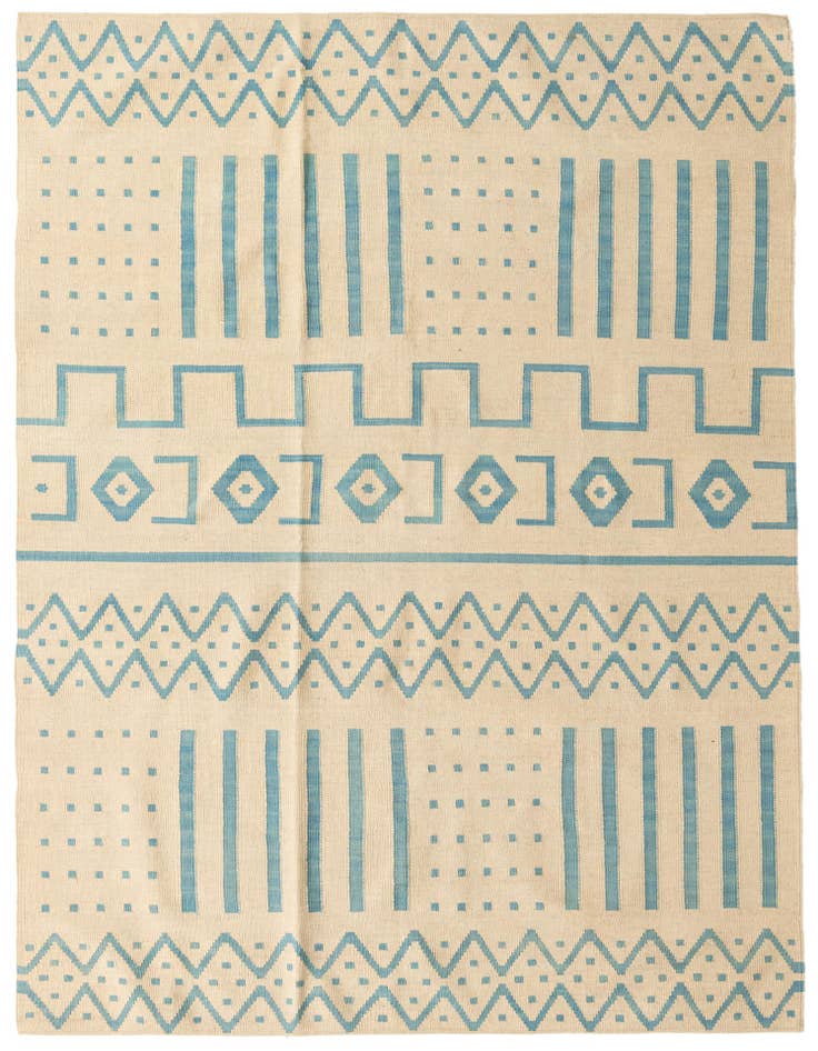 Detail image of 5' 9 x 7' 10 Hand Woven Kilim Modern Wool Rug