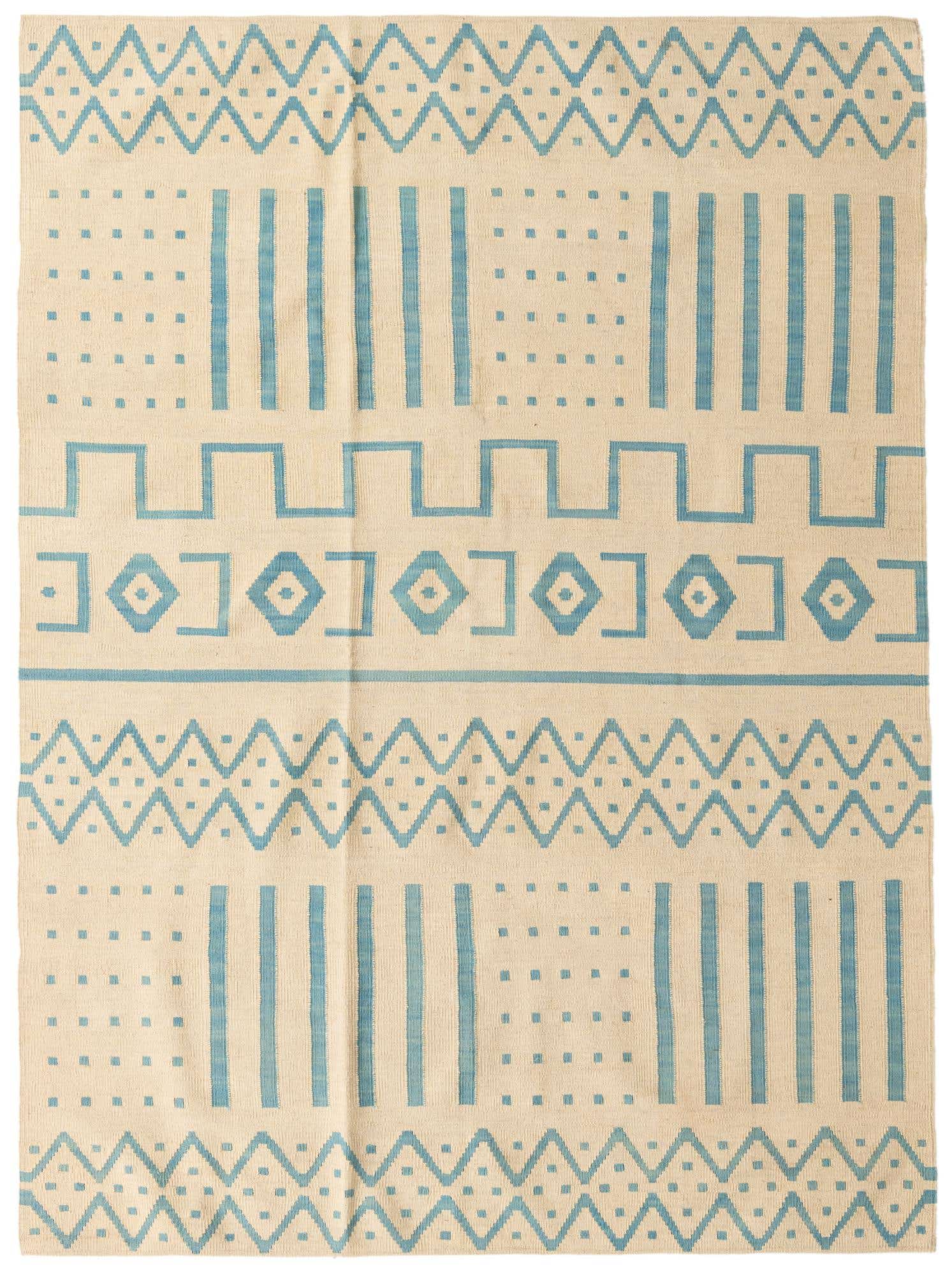 5' 9 x 7' 10 Hand Woven Kilim Modern Wool Rug