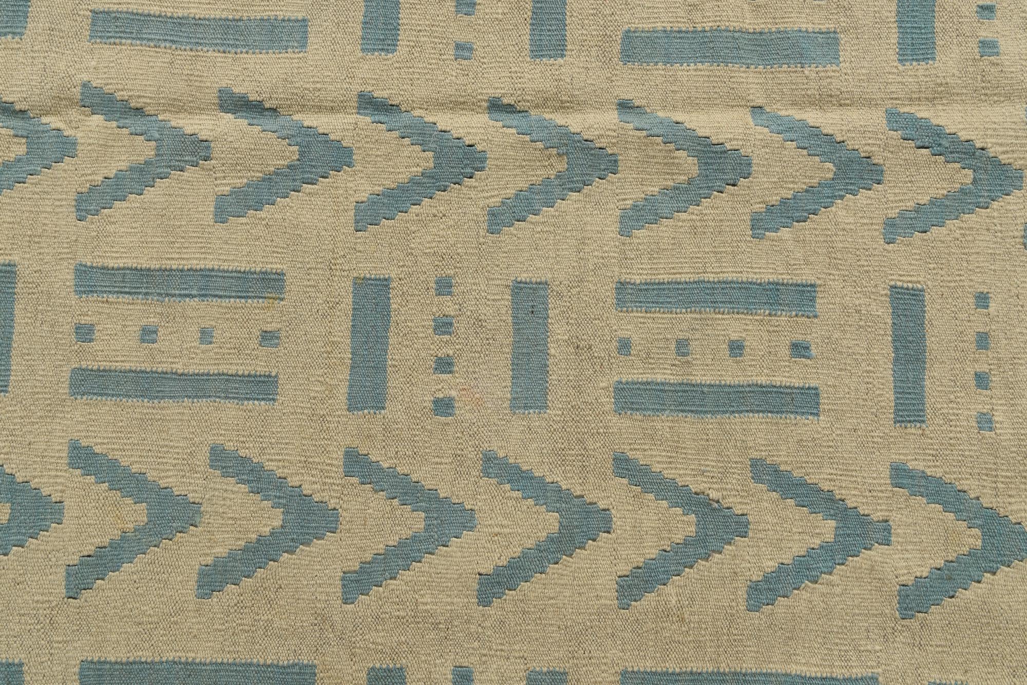 5' 2 x 6' 5 Hand Woven Kilim Modern Wool Rug