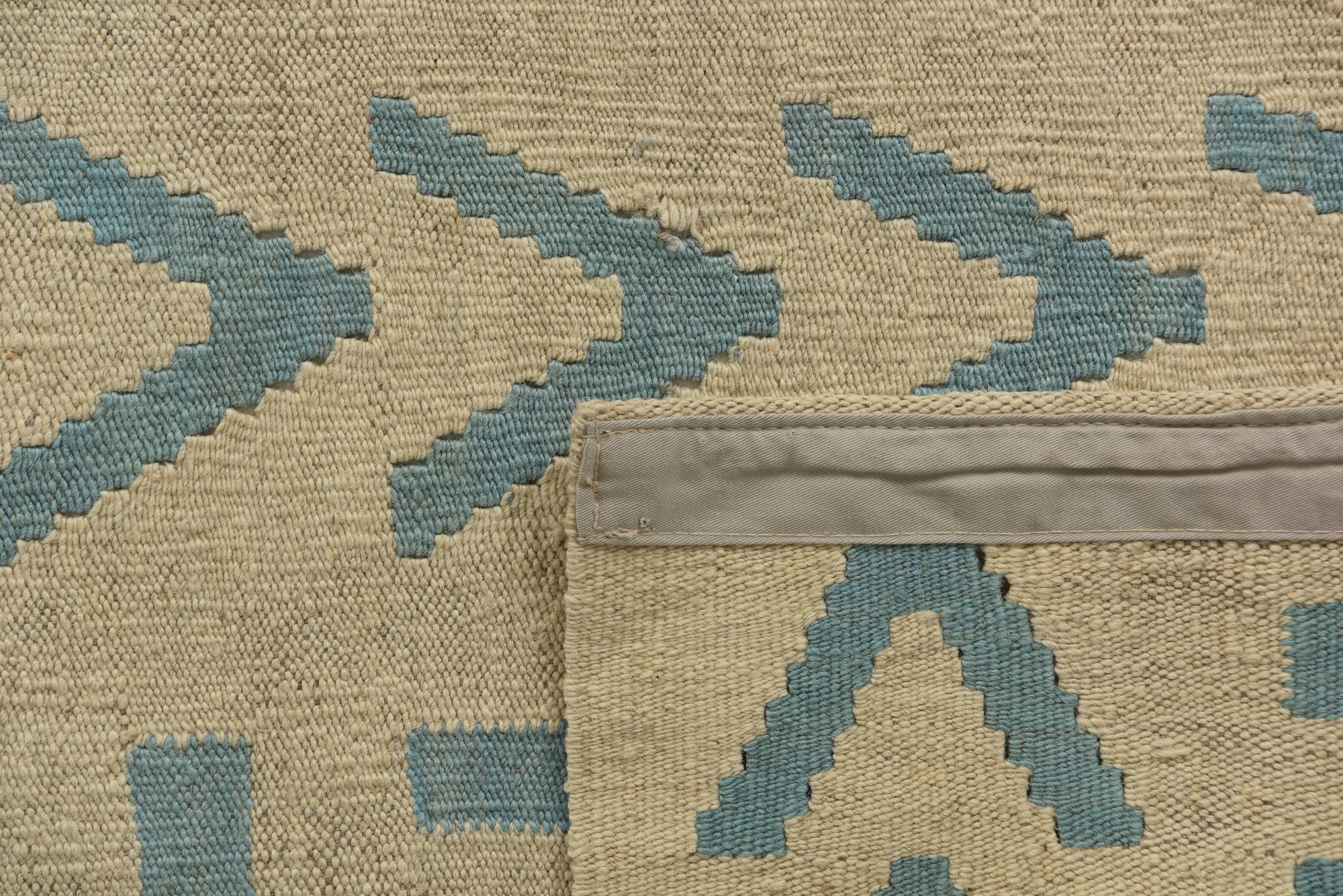 5' 2 x 6' 5 Hand Woven Kilim Modern Wool Rug