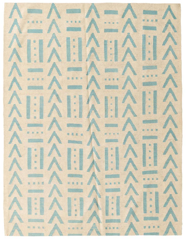Detail image of 5' 2 x 6' 5 Hand Woven Kilim Modern Wool Rug