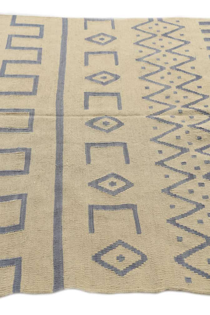 5' 1 x 6' 2 Hand Woven Kilim Modern Wool Rug