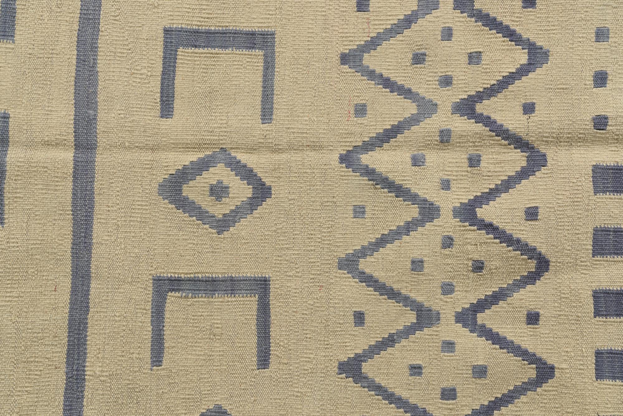 5' 1 x 6' 2 Hand Woven Kilim Modern Wool Rug