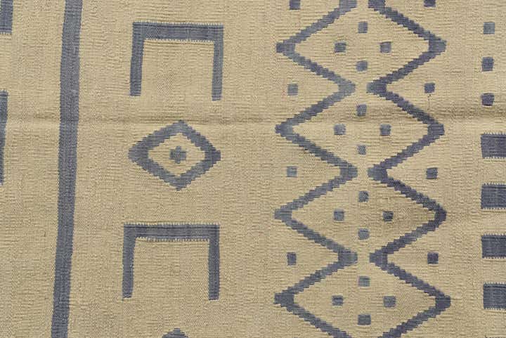 5' 1 x 6' 2 Hand Woven Kilim Modern Wool Rug