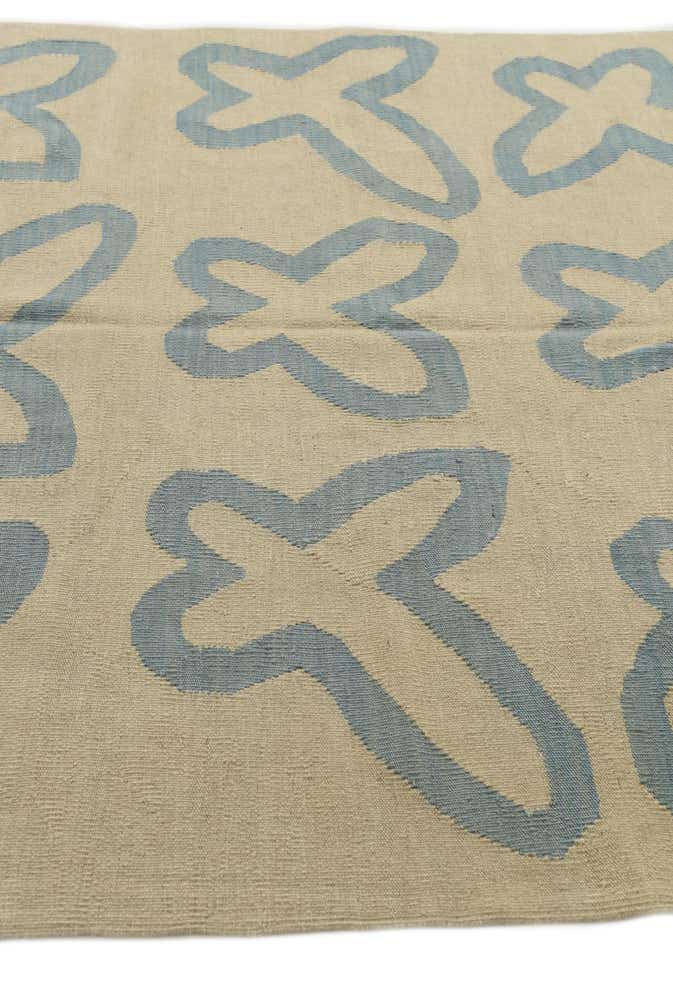 4' 10 x 6' 8 Hand Woven Kilim Modern Wool Rug