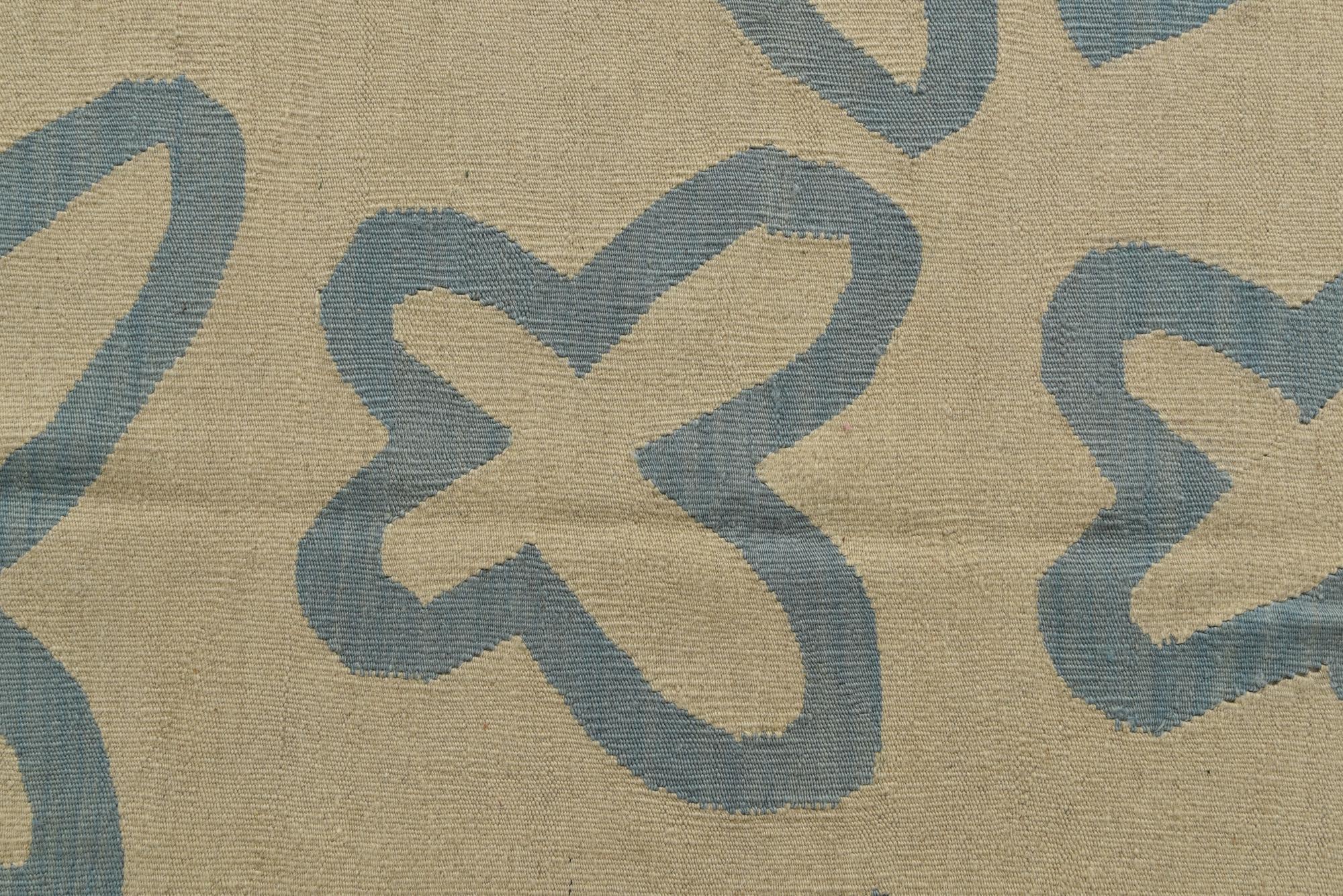 4' 10 x 6' 8 Hand Woven Kilim Modern Wool Rug