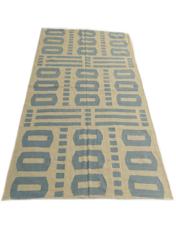 Detail image of 6' 1 x 7' 8  Hand Woven Kilim Modern Wool Rug