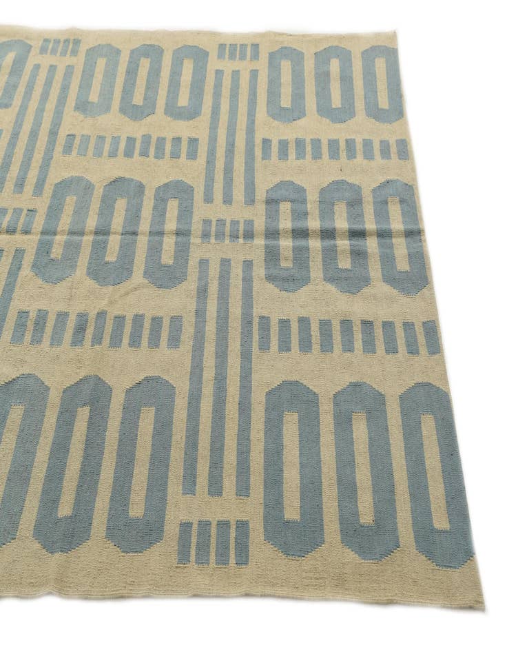 Detail image of 6' 1 x 7' 8  Hand Woven Kilim Modern Wool Rug