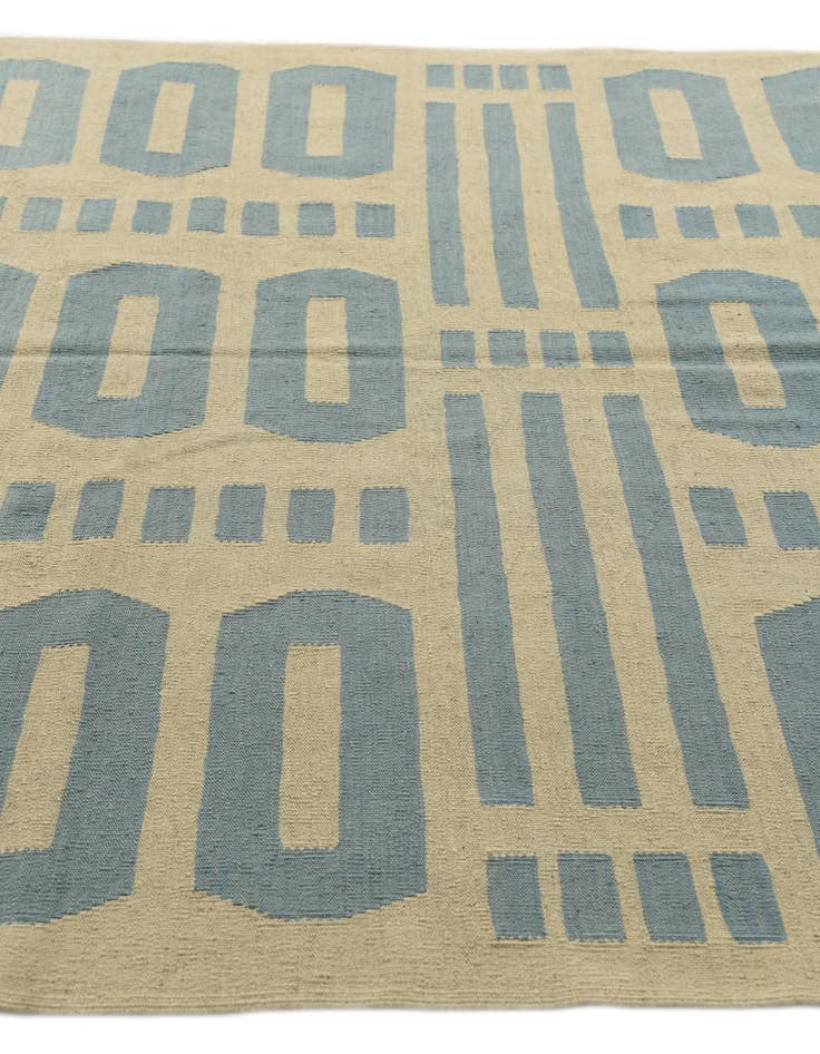 Detail image of 6' 1 x 7' 8  Hand Woven Kilim Modern Wool Rug