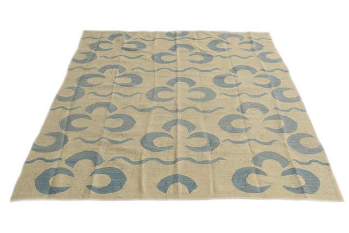 5' 2 x 6' 5 Hand Woven Kilim Modern Wool Rug