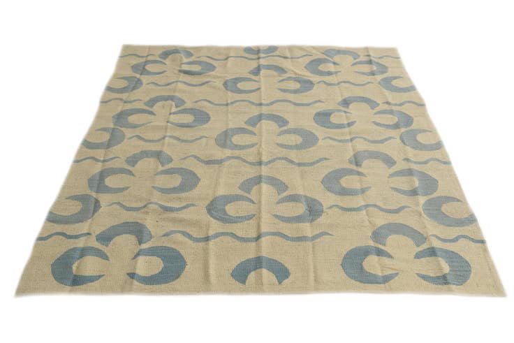 Detail image of 5' 2 x 6' 5 Hand Woven Kilim Modern Wool Rug