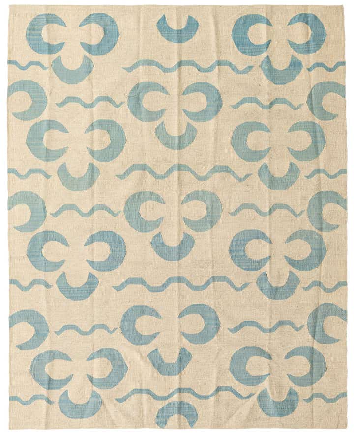 5' 2 x 6' 5 Hand Woven Kilim Modern Wool Rug