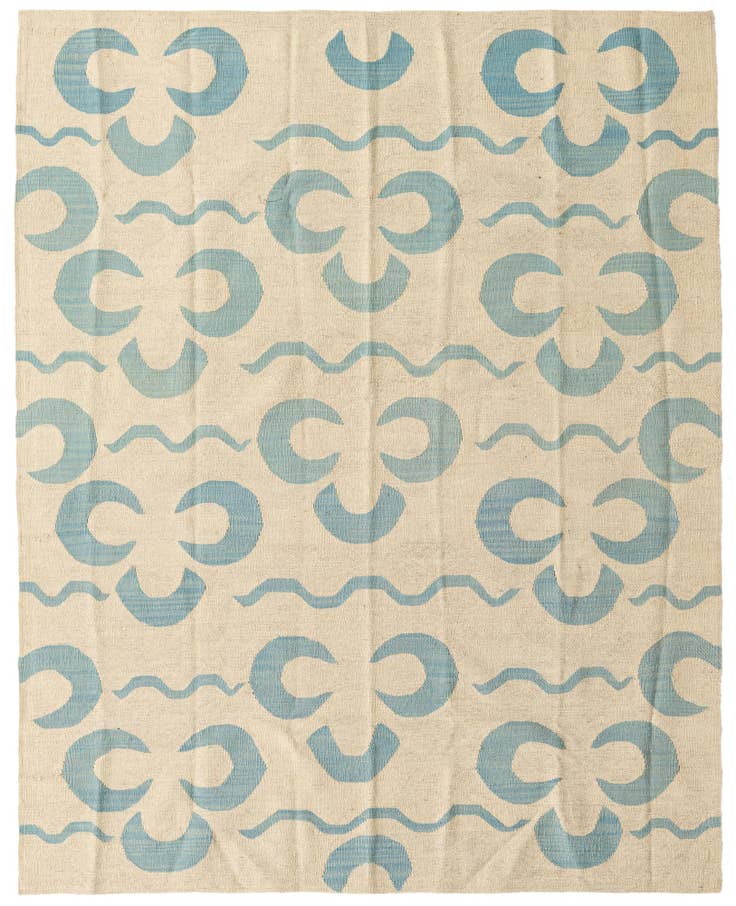 Detail image of 5' 2 x 6' 5 Hand Woven Kilim Modern Wool Rug