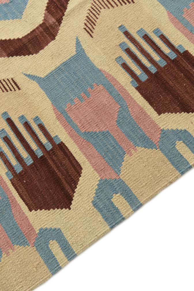5' 4 x 6' 7 Hand Woven Kilim Modern Wool Rug
