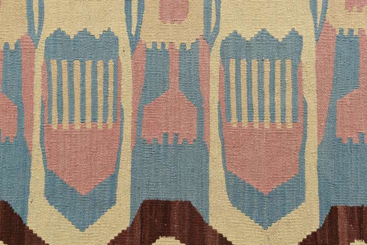 5' 4 x 6' 7 Hand Woven Kilim Modern Wool Rug