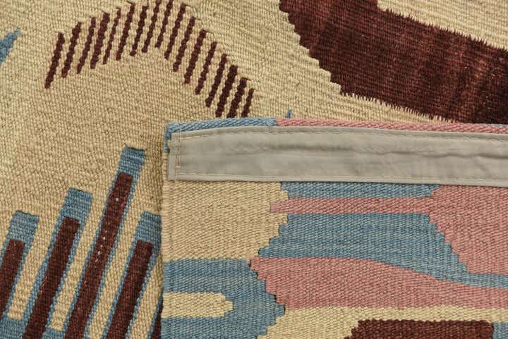 5' 4 x 6' 7 Hand Woven Kilim Modern Wool Rug