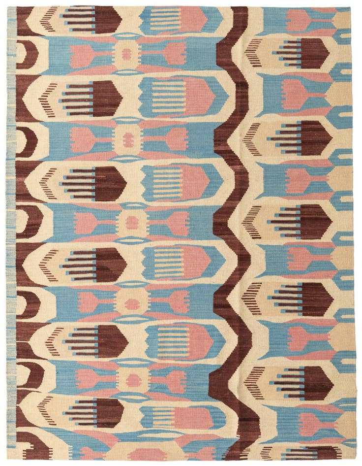 Detail image of 5' 4 x 6' 7 Hand Woven Kilim Modern Wool Rug