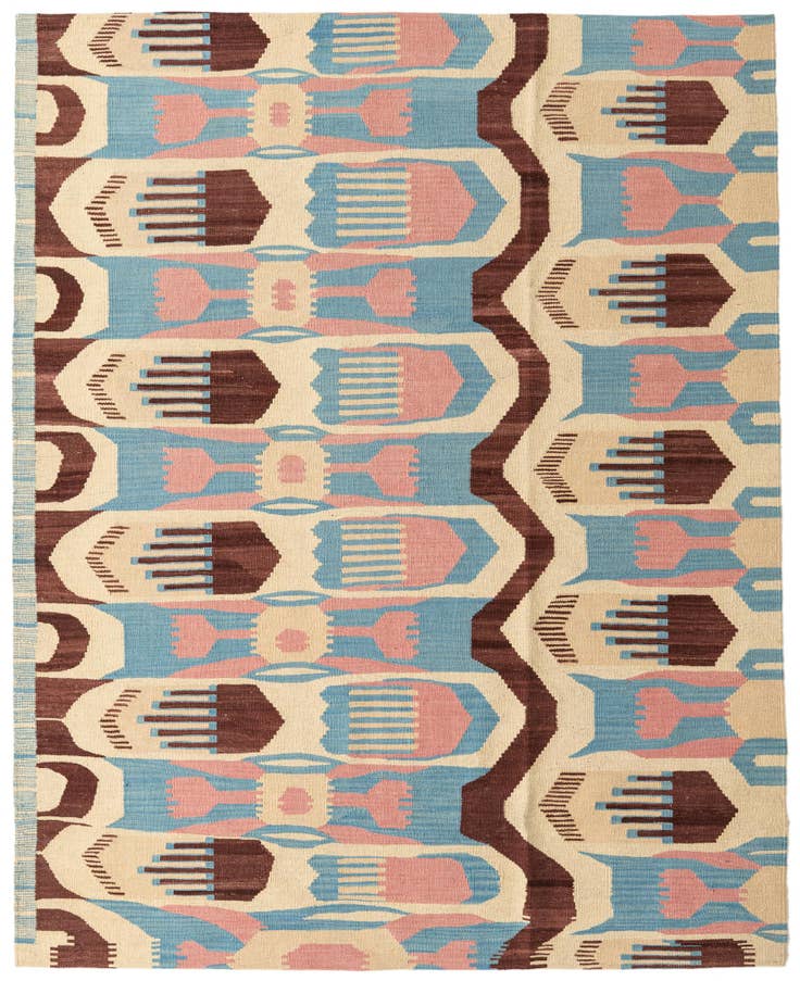 Detail image of 5' 4 x 6' 7 Hand Woven Kilim Modern Wool Rug