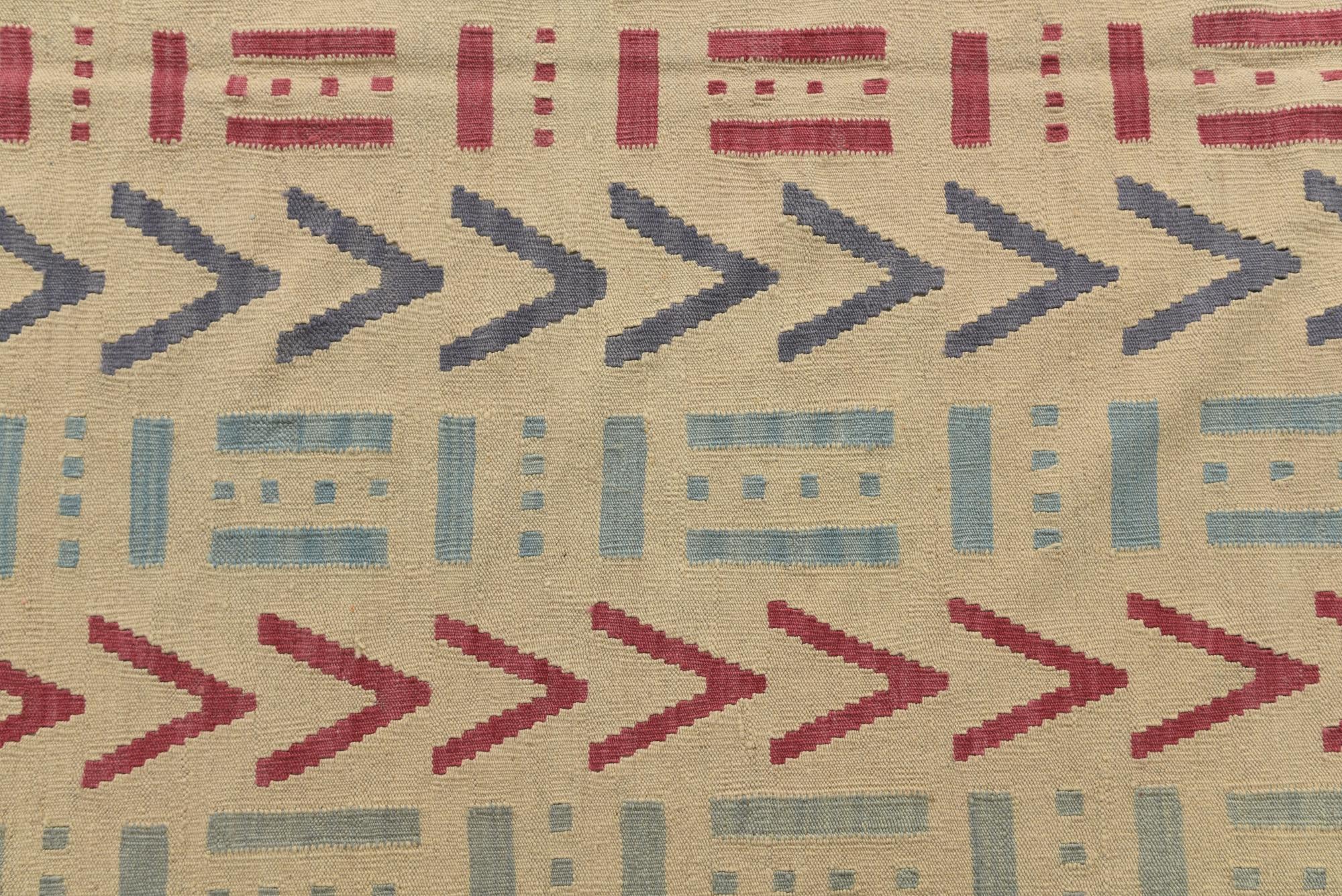 5' 10 x 7' 9 Hand Woven Kilim Modern Wool Rug