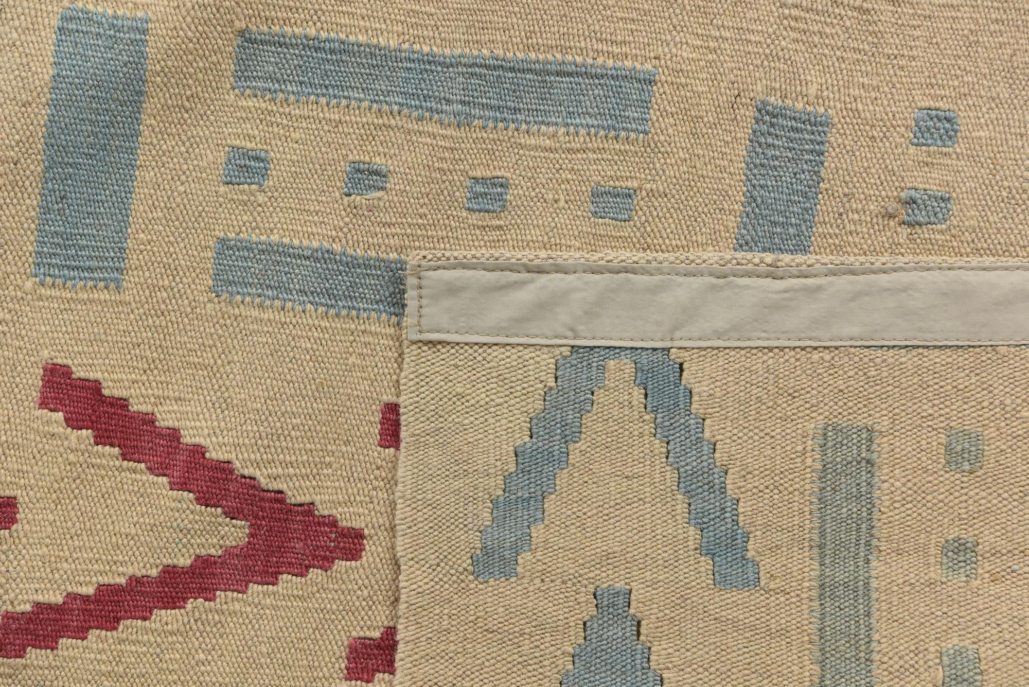 5' 10 x 7' 9 Hand Woven Kilim Modern Wool Rug