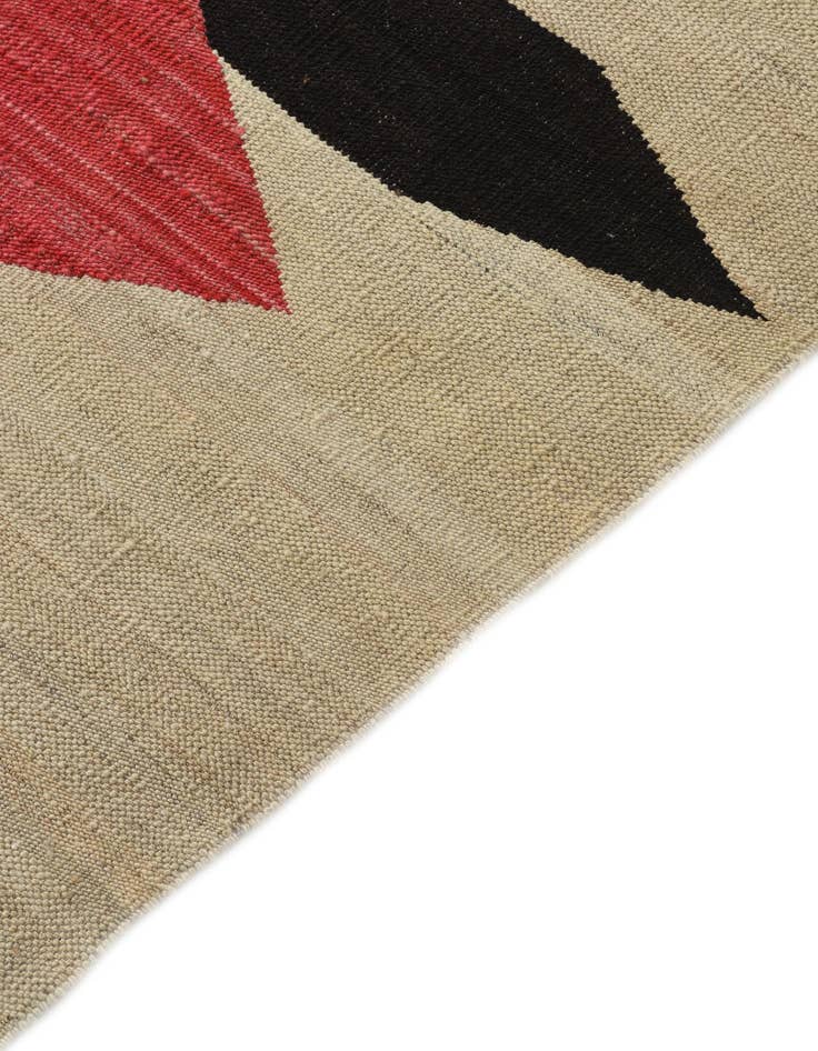 Detail image of 4' 2 x 5' 9 Hand Woven Kilim Modern Wool Rug