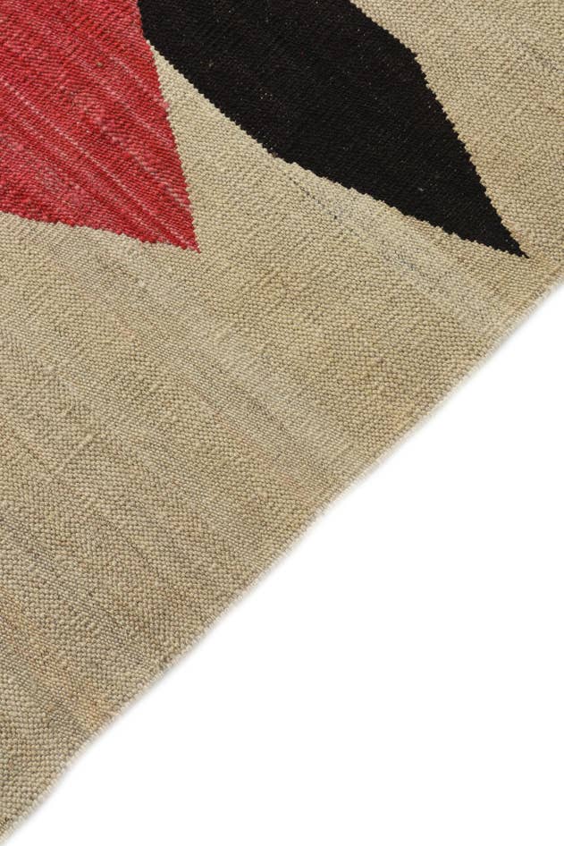 Detail image of 4' 2 x 5' 9 Hand Woven Kilim Modern Wool Rug