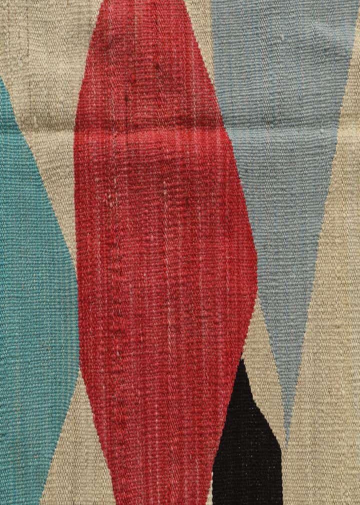 4' 2 x 5' 9 Hand Woven Kilim Modern Wool Rug