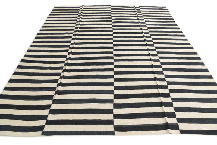 8' 3 x 9' 10 Hand Woven Kilim Modern Wool Rug
