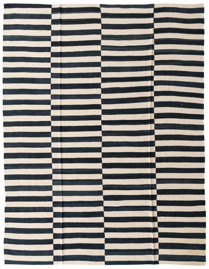 Detail image of 8' 3 x 9' 10 Hand Woven Kilim Modern Wool Rug