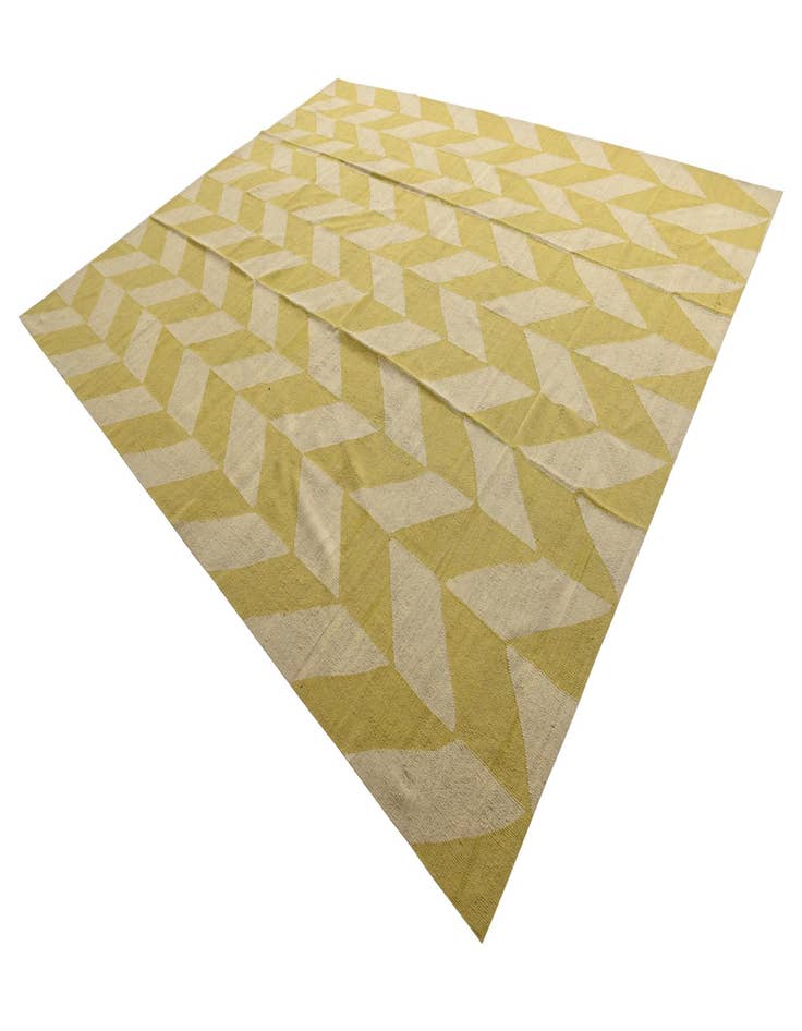 Detail image of 10' 9 x 13' 1  Hand Woven Kilim Modern Wool Rug