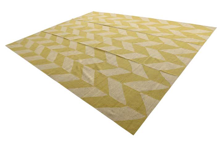 10' 9 x 13' 1 Hand Woven Kilim Modern Wool Rug