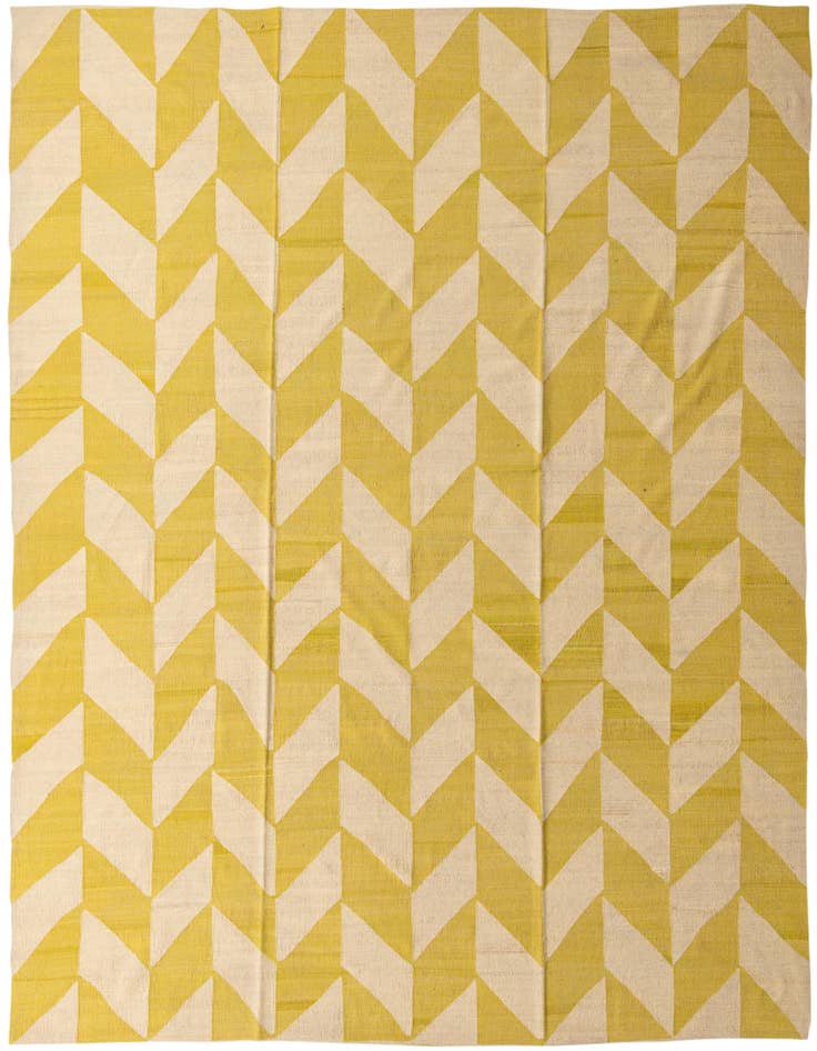 Detail image of 10' 9 x 13' 1 Hand Woven Kilim Modern Wool Rug